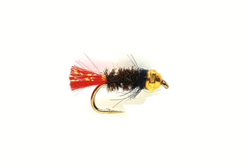 Billy.jpg Red uv black nymph fly with tungsten goldhead (prices for 12 flies) - Image 1