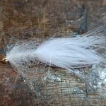 White marabou leech streamer bead head (price for 12 flies)