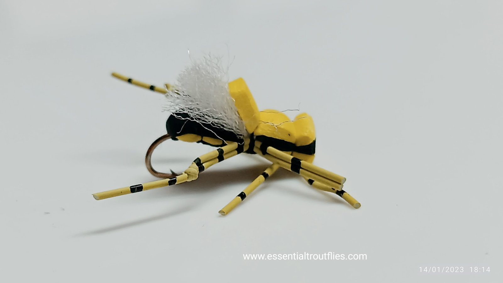 IMG_20230116_182446-scaled-1.jpg Fat albert black and yellow foam (price for 12 flies) - Image 1