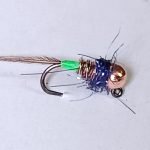 Green tag pt purple lite tungsten nymph fly (price for 12 flies)