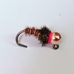 Pt pink neck euro tungsten  nymph fly  (prices for 12 flies)