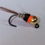 Pt black hares ear thorax orange neck tungsten (price for 12 flies)