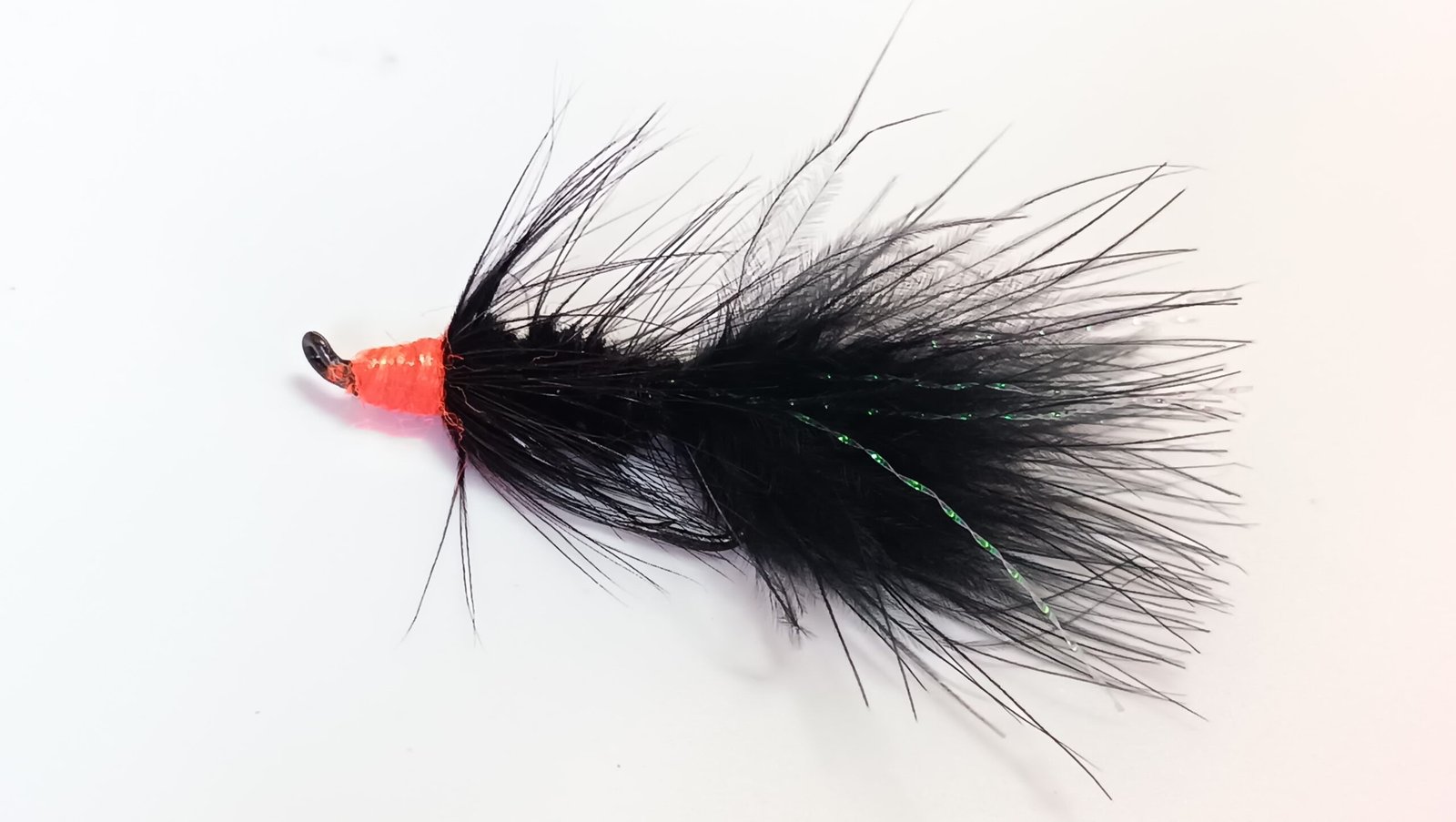 IMG_20231024_170008-scaled-1.jpg black egg sucking leech fly tied with single Salmon hooks (price for 12 flies) - Image 1