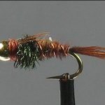 pheasant tail peacock thorax beadhead(prices for 12 flies)