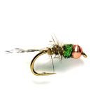 Riffle Nymph Copper bead with tungsten  nymph fly (price for 12 pieces )