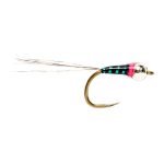 Black pink host spot  perdigon tungsten  nymph fly (price for 12 flies)