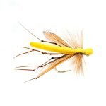 Yellow Foam  legs Daddy dry fly (prices for 12 flies)