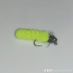 Chartreuse mop fly tungsten nymph (price for 12 flies )