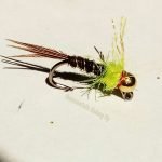 DIP FLO YELLOW TUNGSTEN  EURO NYMPH FLY (PRICE FOR 12 PIECES)