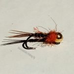 DIP ORANGE TUNGSTEN EURO NYMPH FLY(PRICE FOR 12 PIECES)