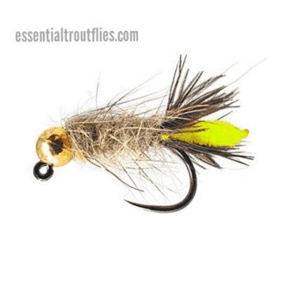 aviary-image-1655580129772-1.jpeg PEEKING CADDIS FLUO YELLOW TUNGSTEN NYMPH FLY (PRICE FOR 12PIECES) - Image 1