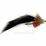 CONEHEAD BLACK MUDDY BUNNY ZONKER MUDDLER(PRICE FOR 12 FLIES)