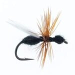 Black ant dry barbed fly READY TO SHIP (prices for 12 flies)