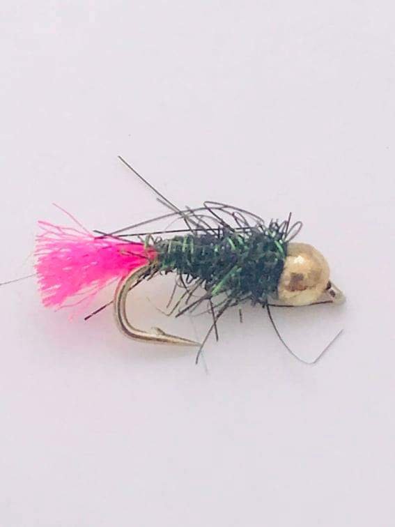 received_1021615498623750.jpeg GOLD TUNGSTEN PINK TAG NYMPH (PRICE FOR 12 PIECES) - Image 1