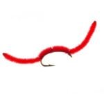 SUN JUAN RED WORM NYMPH WITH TUNGSTEN BEAD(PRICE FOR 12 PIECES)